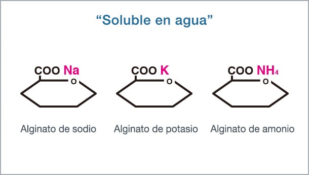 “Soluble to water” Sodium Alginate Potassium Alginate　Ammonium Alginate